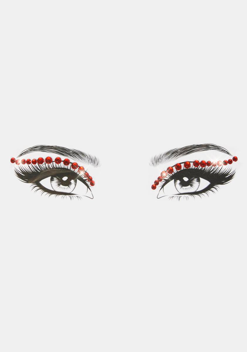Shadow Rhinestone Eye Gems - Red